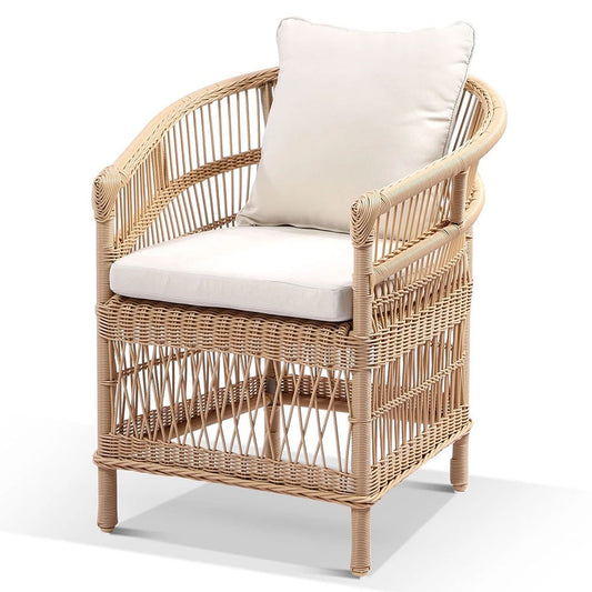 Watego Malawi Style Outdoor Wicker and Aluminium Dining Chair
