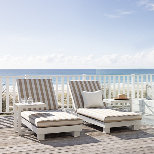 Santorini Aluminium Sun Lounge Set with Sunbrella Cushion