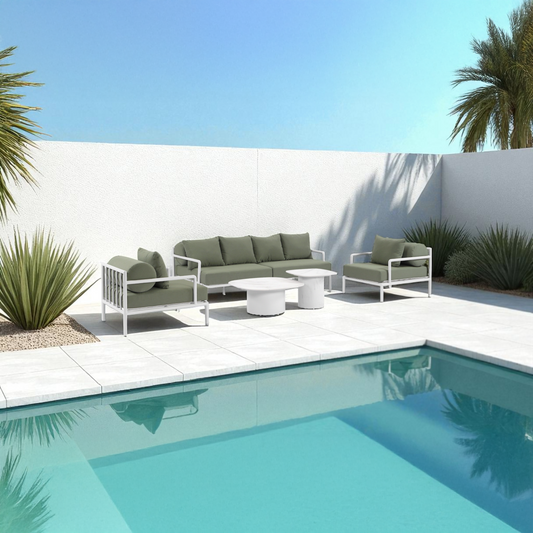 Capella 3+1+1 Outdoor Aluminium Lounge with Coffee Table Set