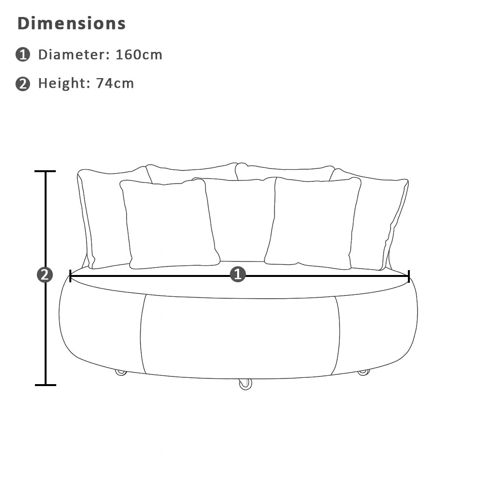 Catalina Outdoor Aluminium Round Daybed Lounge