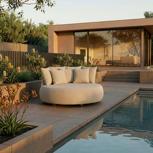 Catalina Outdoor Aluminium Round Daybed Lounge