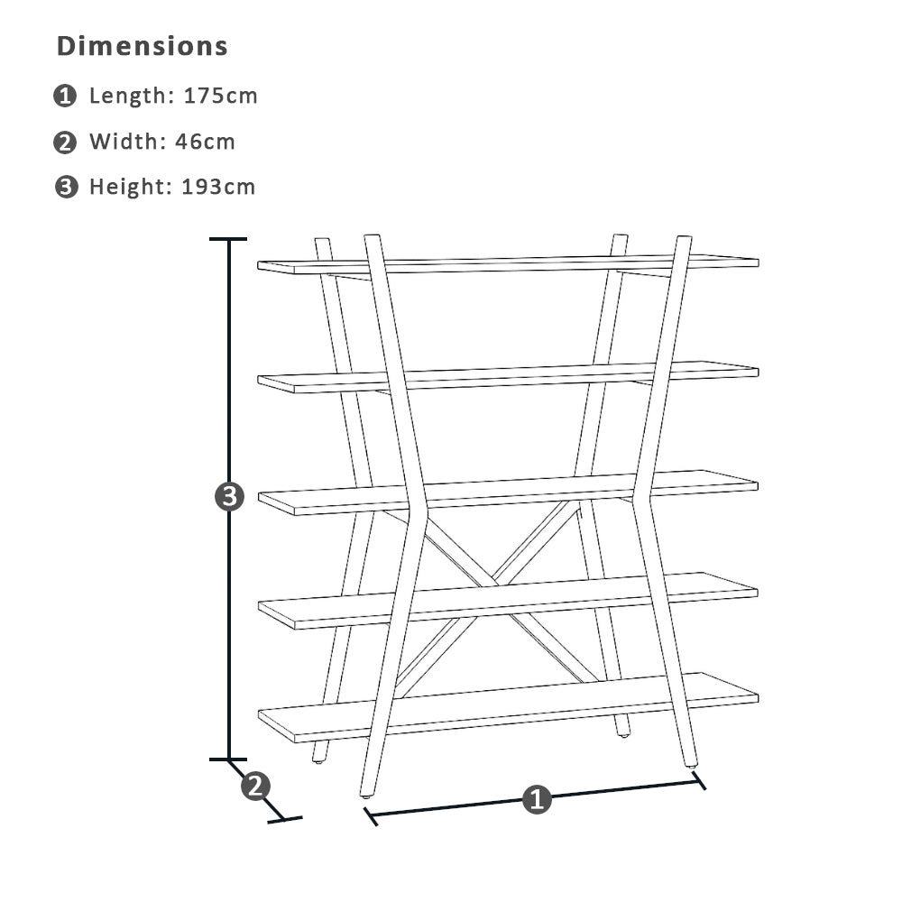 Hayman Indoor Timber Bookshelf Shelving Unit