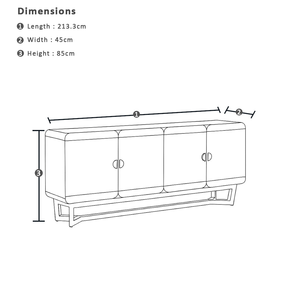 Kingscliff Indoor Timber Buffet Sideboard