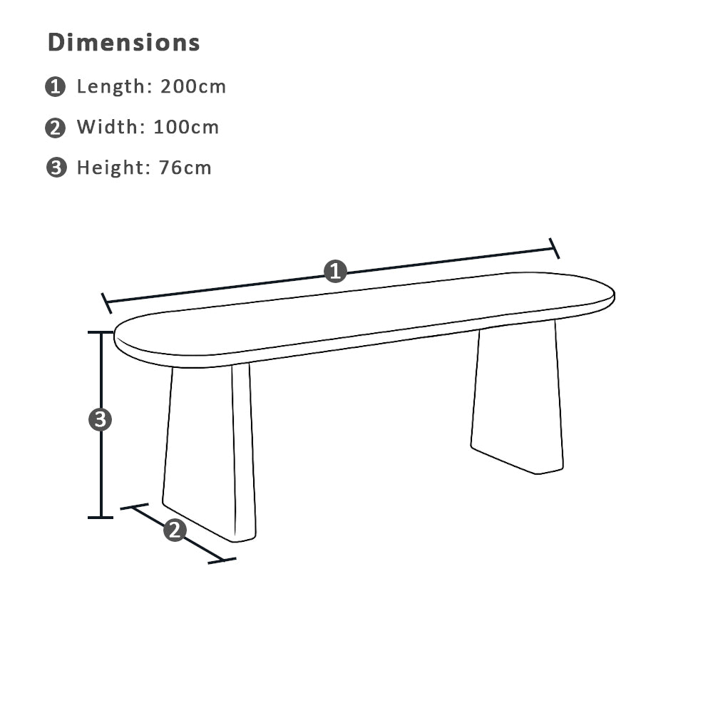 Moreton Indoor 1.6m Concrete Plaster Bench Seat