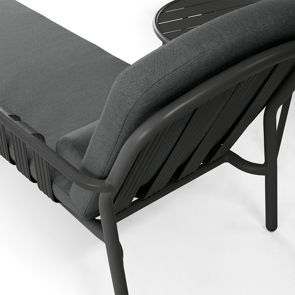 Mornington Outdoor Aluminium Sun Lounge Set with Side Table