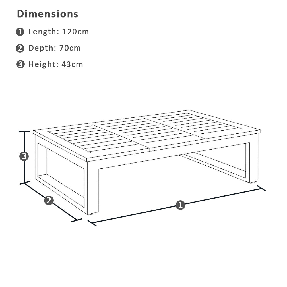 Whitehaven 3+1+1 Seater Outdoor Aluminium Lounge Set with Santorini Coffee Table