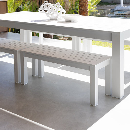 Santorini Outdoor 1.1m Aluminium Bench Seat