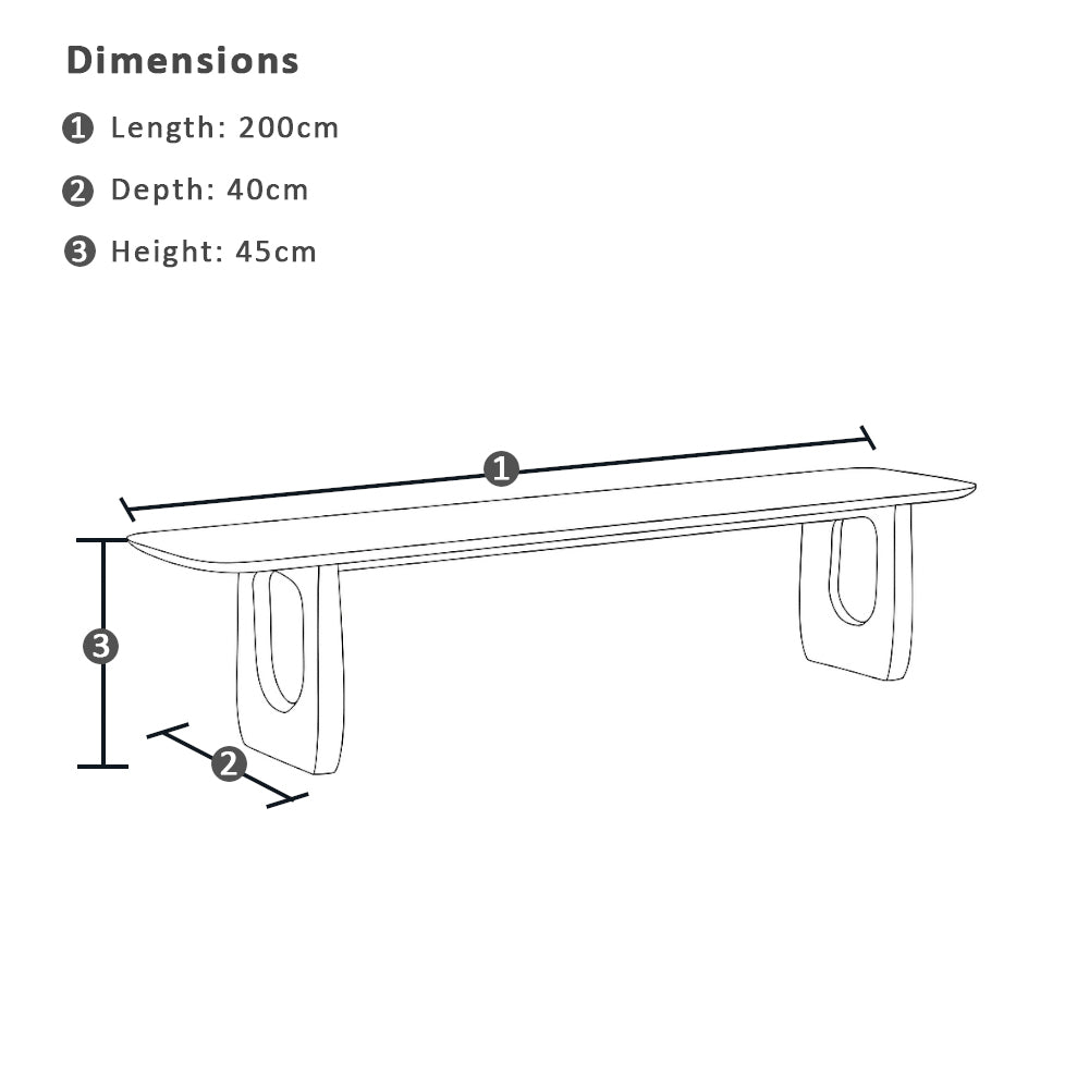 Vincentia Indoor 2m Timber Bench Seat