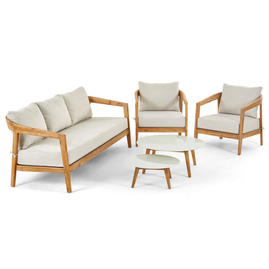 Casuarina 3+1+1 Outdoor Lounge Setting with Coffee Table Set