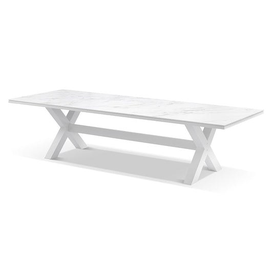 Kansas Outdoor Ceramic 3m Aluminium Dining Table