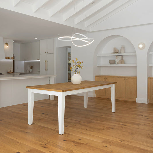 Leura Belle Rustic Rectangle 210cm x 100cm Indoor Timber Dining Table
