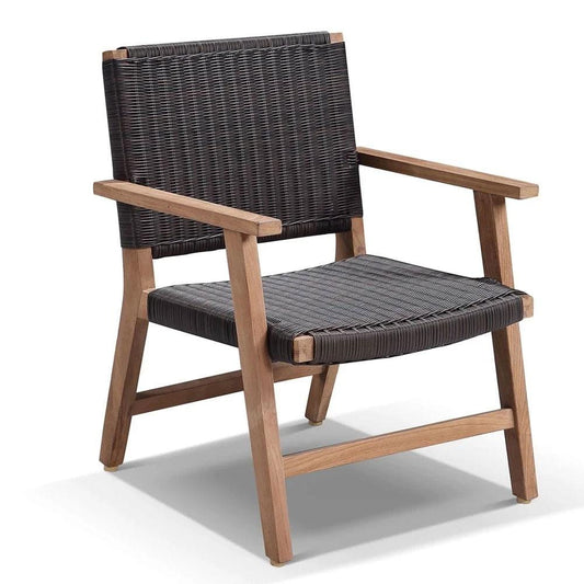 Hamilton Outdoor Wicker and Teak Timber Arm Chair