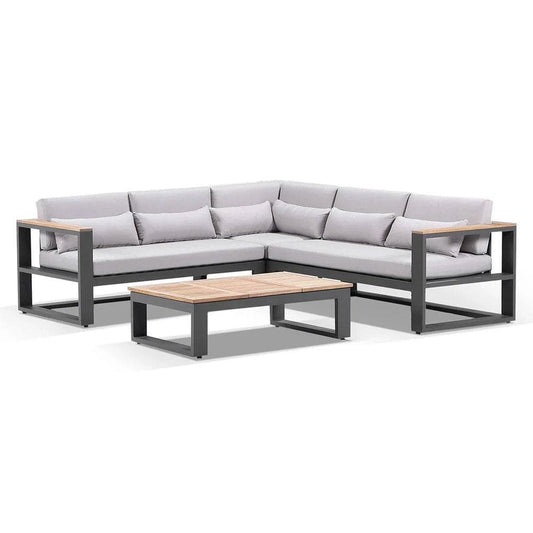 Balmoral Package A Outdoor Aluminium and Teak Lounge Setting with Coffee Table