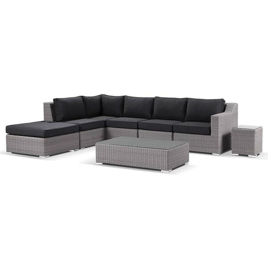 Milano Package C Outdoor Wicker Corner Modular Chaise Lounge with Coffee Table