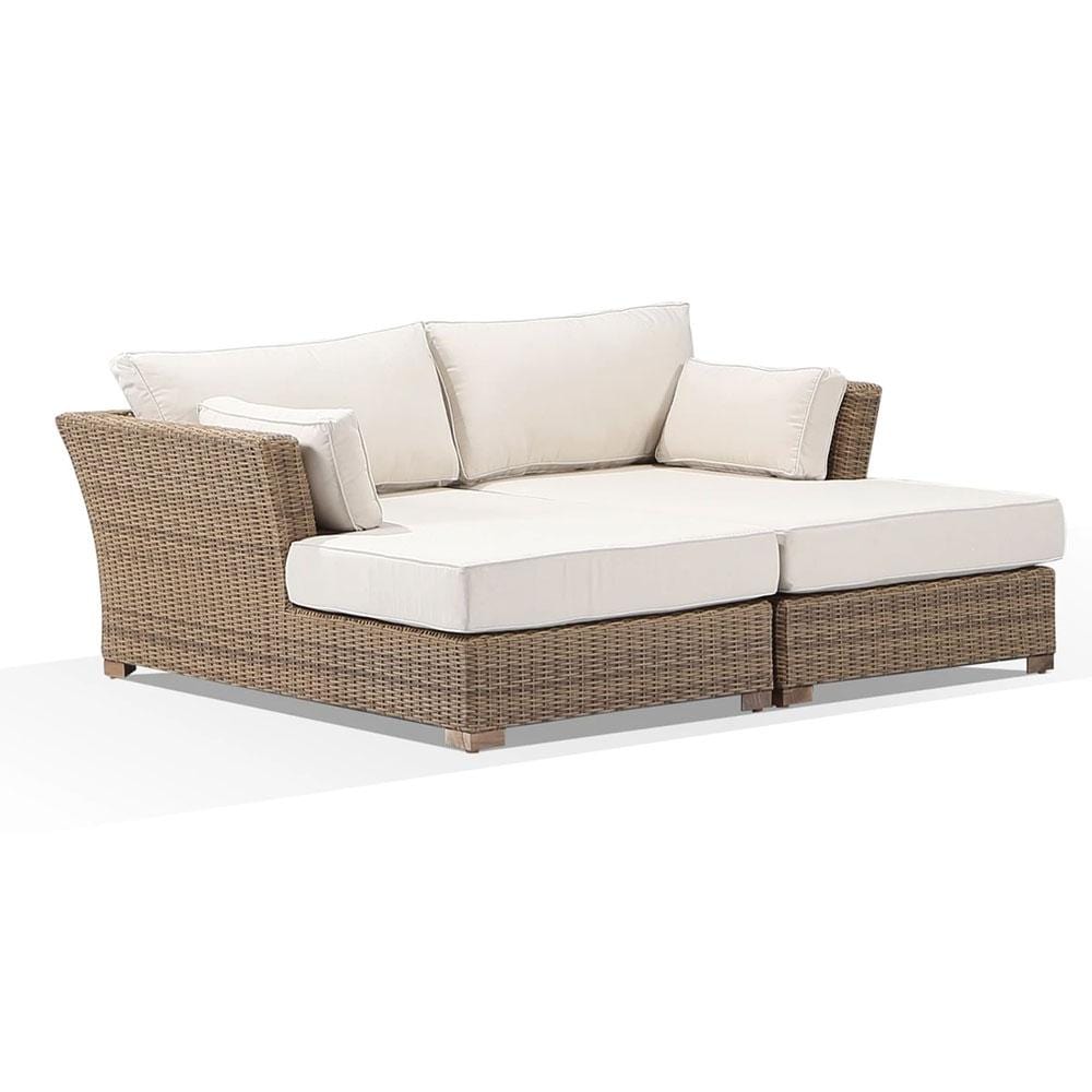 Coco Outdoor Wicker Modular 2 Piece Daybed Garden Setting