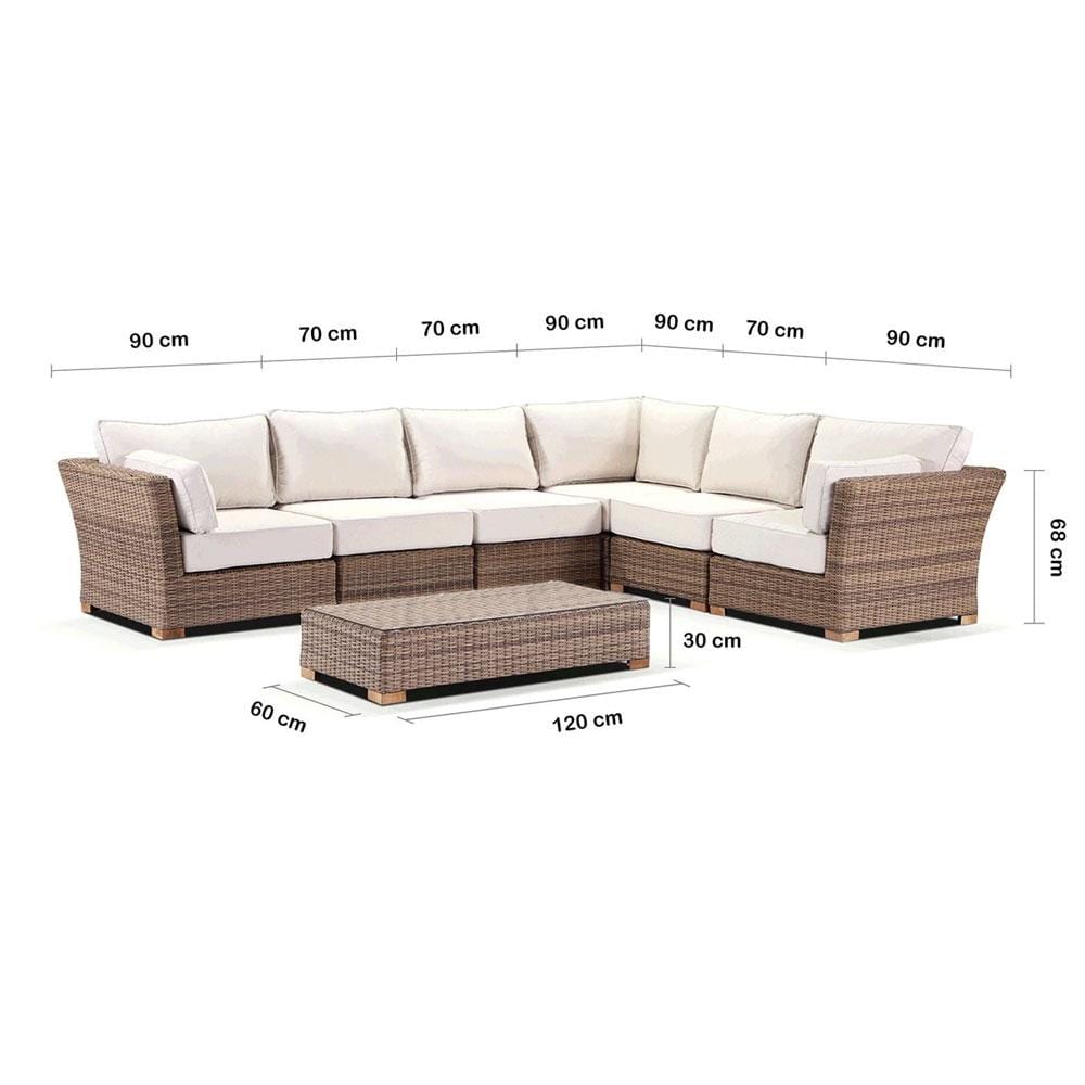 Coco Corner Outdoor Wicker Modular Lounge Setting
