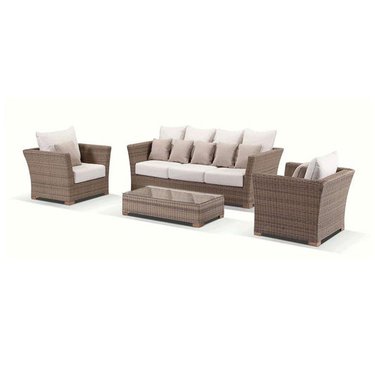 Coco 3+1+1 Seater Outdoor Wicker Lounge with Coffee Table