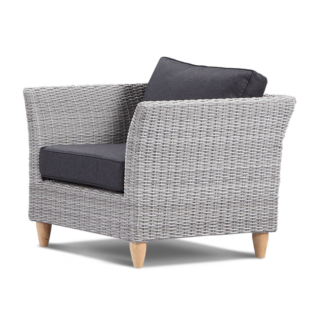 Carolina 3+1+1 Seater Outdoor Wicker Lounge Set with Coffee Table