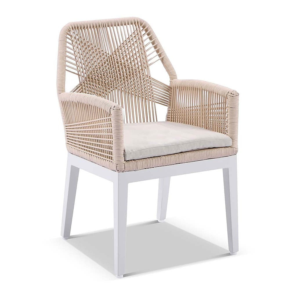 Hugo Outdoor Aluminium and Rope Dining Chair