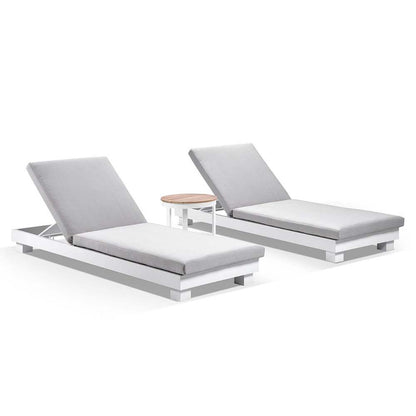 Santorini Aluminium Sun Lounge Set w/ Round Table