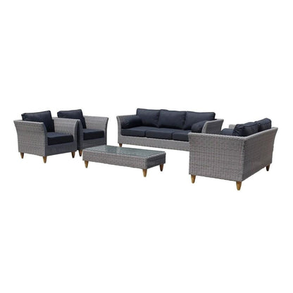Carolina 3+2+1+1 Seater Outdoor Wicker Lounge with Coffee Table