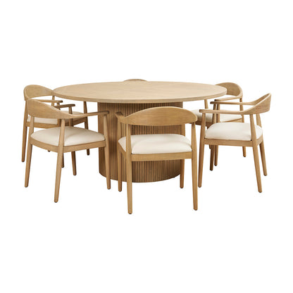 Esperance Indoor 6 Seater Round Dining Setting with Chairs