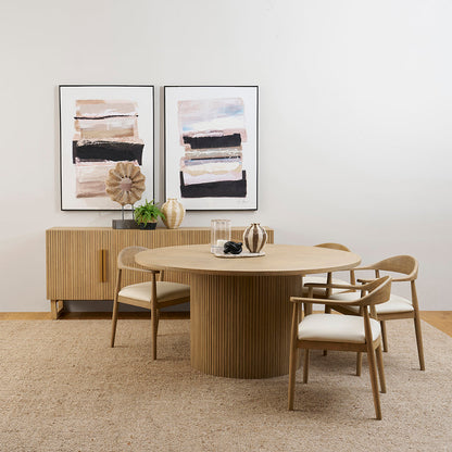 Esperance Indoor 6 Seater Round Dining Setting with Chairs