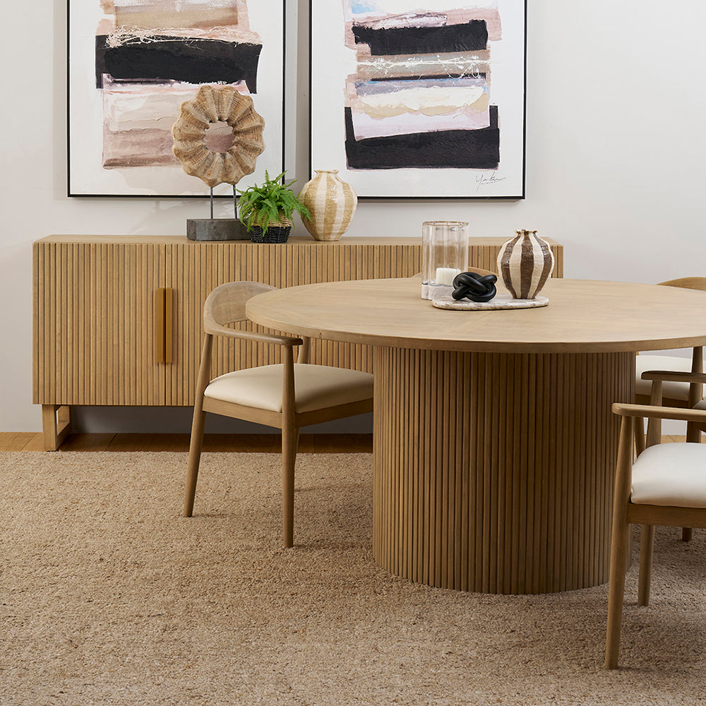 Esperance Indoor 6 Seater Round Dining Setting with Chairs