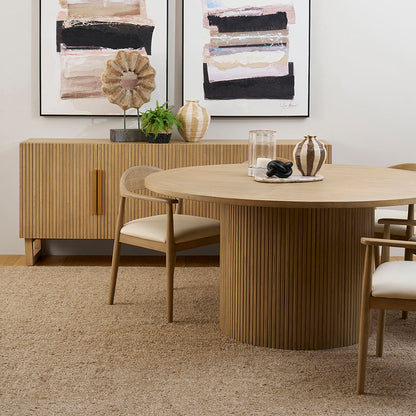 Esperance Indoor 6 Seater Round Dining Setting with Chairs