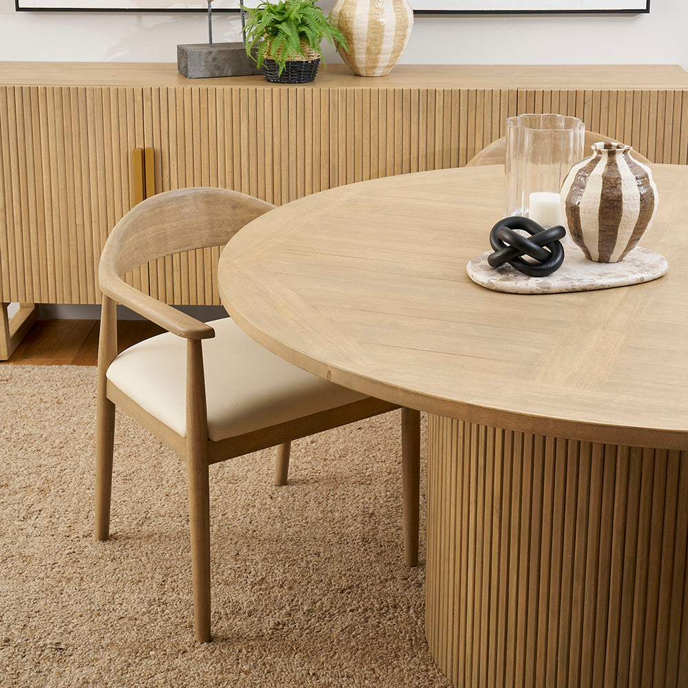 Esperance Indoor 6 Seater Round Dining Setting with Chairs