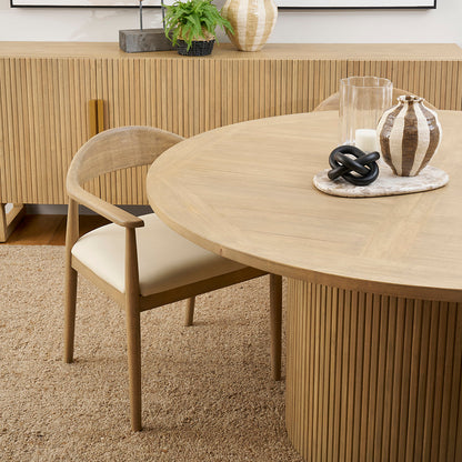 Esperance Indoor 6 Seater Round Dining Setting with Chairs