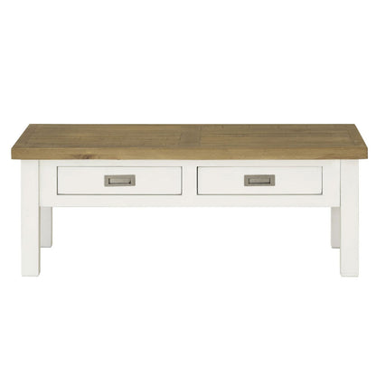 Leura Belle Coffee Table in Brushed  with Natural Timber Top