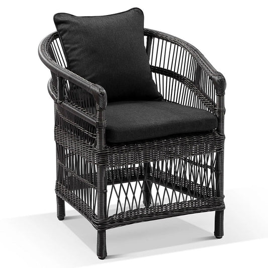 Watego Malawi Style Outdoor Wicker and Aluminium Dining Chair