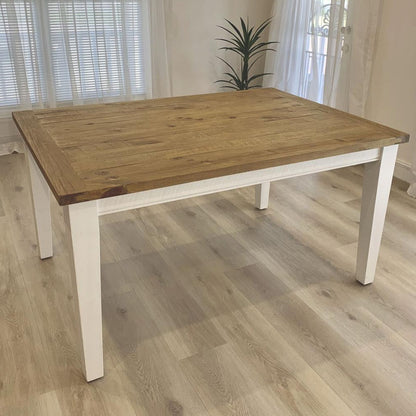 Leura Belle Rustic Rectangle 150cm x 100cm Indoor Timber Dining Table