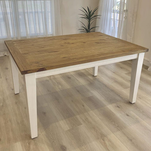 Leura Belle Rustic Rectangle 150cm x 100cm Indoor Timber Dining Table