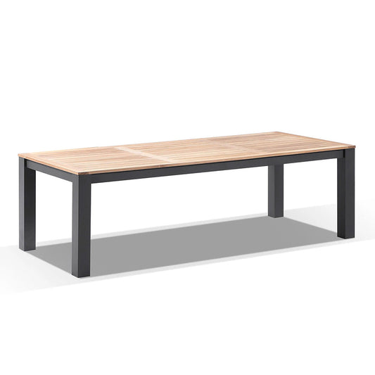 Balmoral 2.5m Outdoor Aluminium Teak Top Dining Table