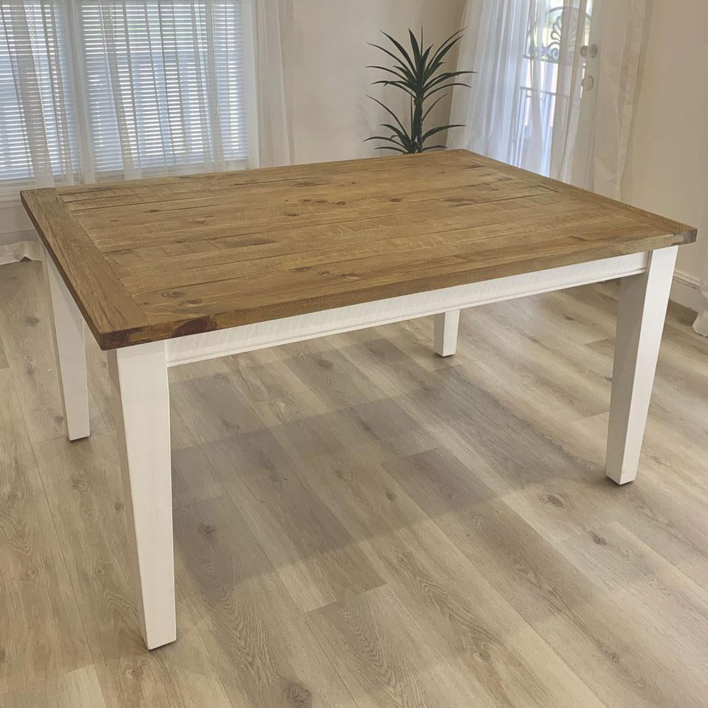 Leura Belle Rustic Rectangle 150cm x 100cm Indoor Timber Dining Table