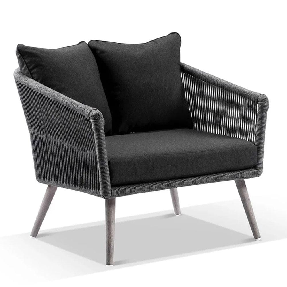 Herman Outdoor 1 Seater Rope & Aluminium Lounge