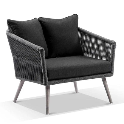 Herman Outdoor 1 Seater Rope & Aluminium Lounge