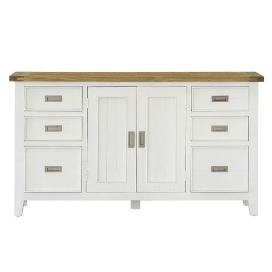 Leura Belle Buffet Sideboard in Brushed  with Natural Timber Top