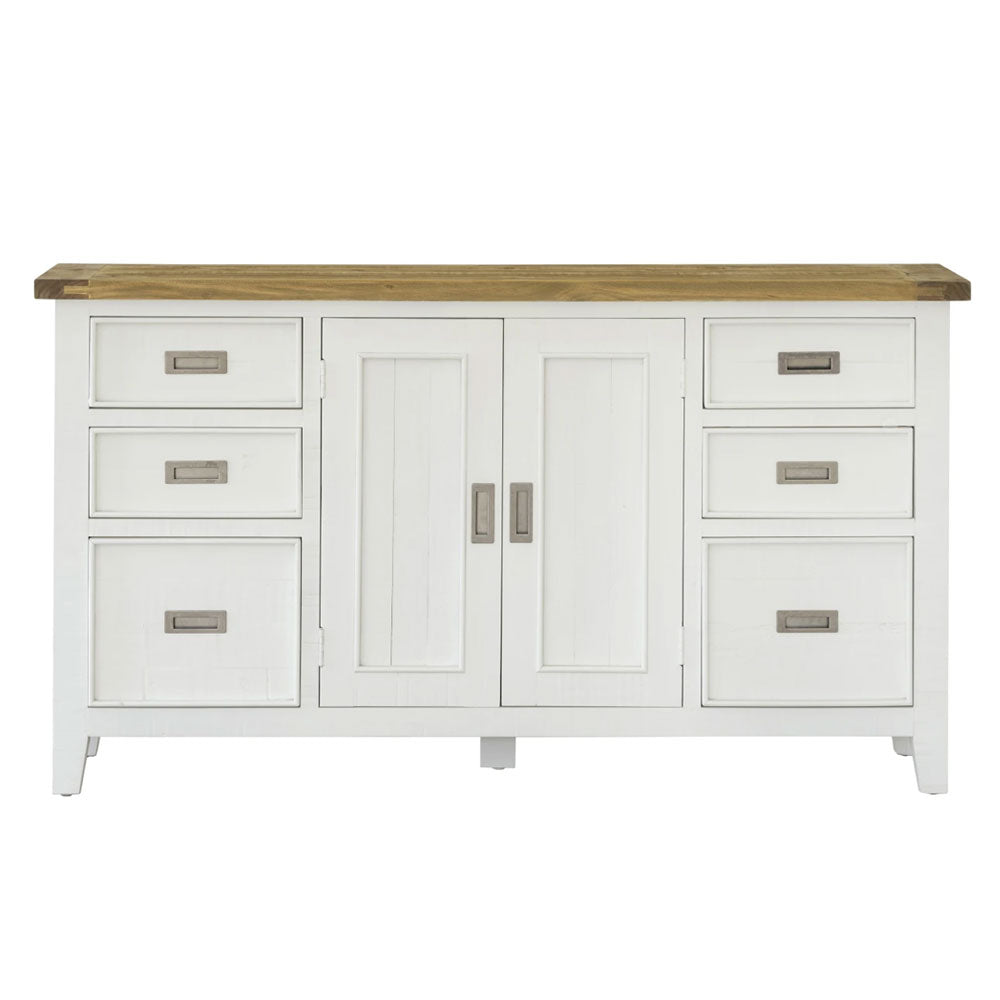 Leura Belle Buffet Sideboard in Brushed with Natural Timber Top