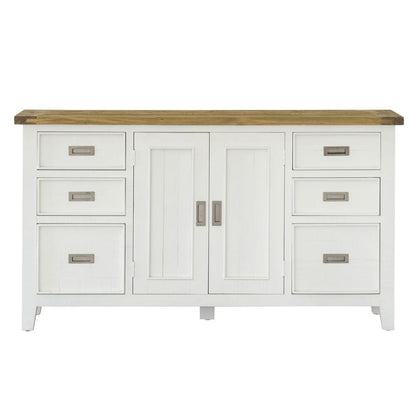 Leura Belle Buffet Sideboard in Brushed with Natural Timber Top