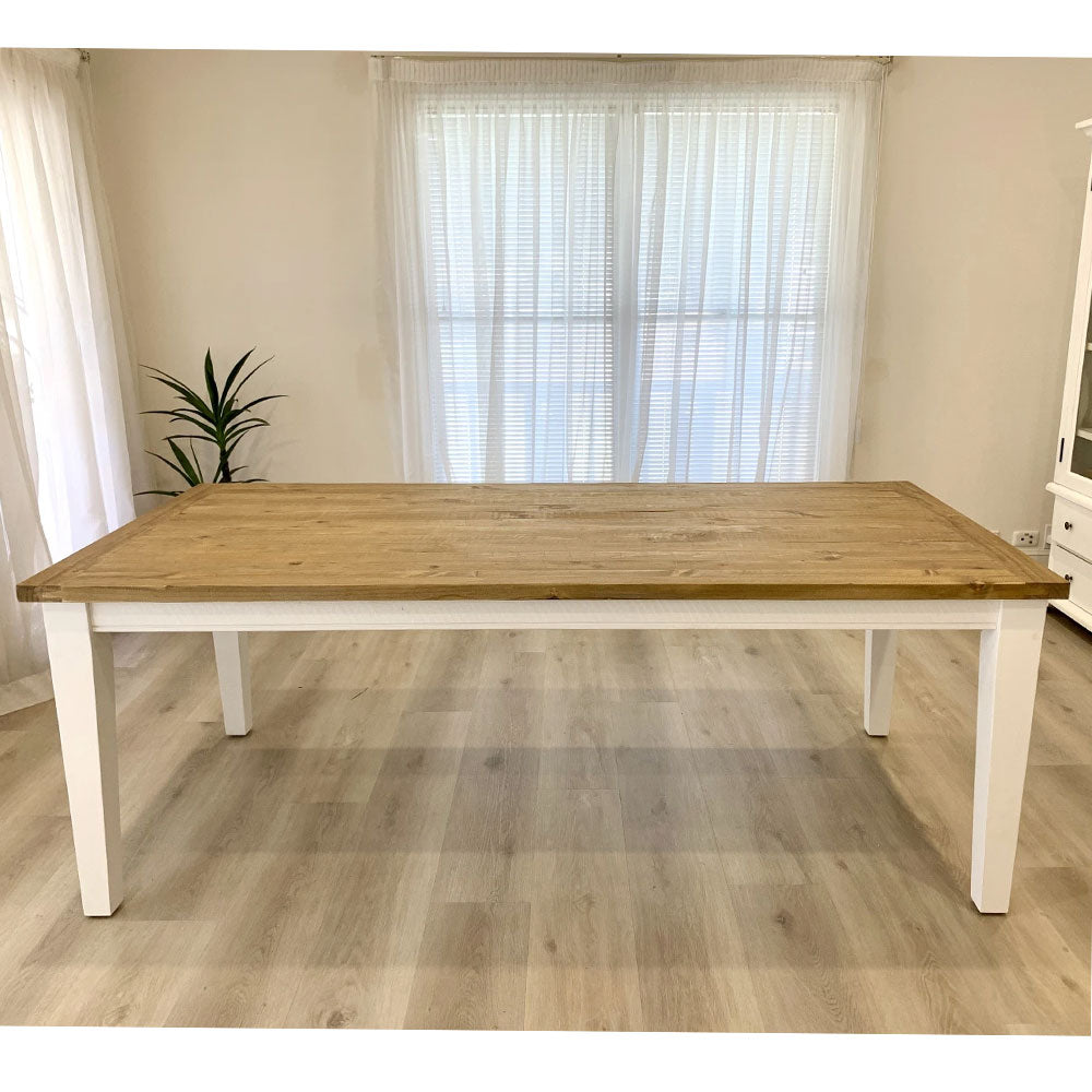 Leura Belle Rustic Rectangle 210cm x 100cm Indoor Timber Dining Table