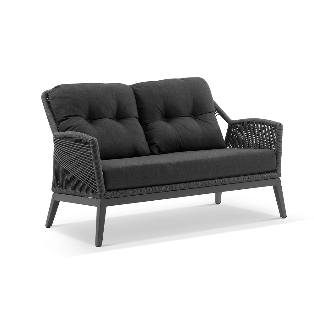 Hugo 2 Seater Outdoor Aluminium and Rope Lounge