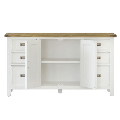 Leura Belle Buffet Sideboard in Brushed  with Natural Timber Top