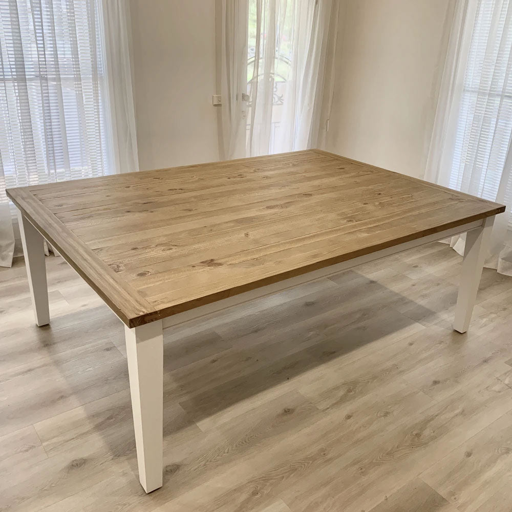 Leura Belle Large Rustic 210cm x 150cm Indoor Timber Dining Table