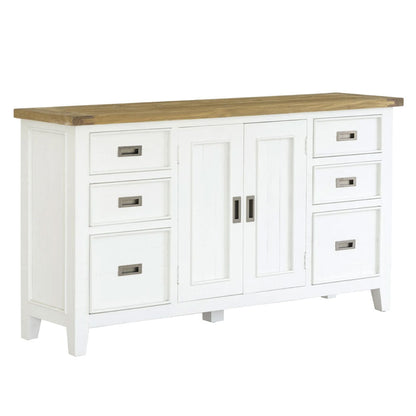 Leura Belle Buffet Sideboard in Brushed  with Natural Timber Top