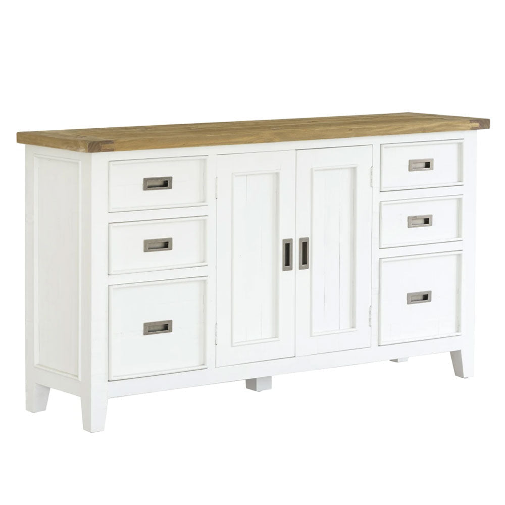 Leura Belle Buffet Sideboard in Brushed with Natural Timber Top
