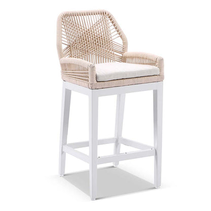Hugo Outdoor Aluminium and Rope Bar Stool