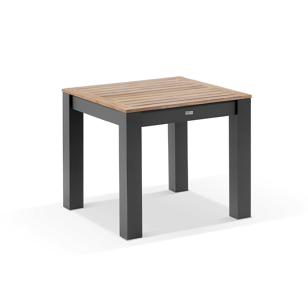 Balmoral 90cm Square Teak Top Aluminium Dining Table
